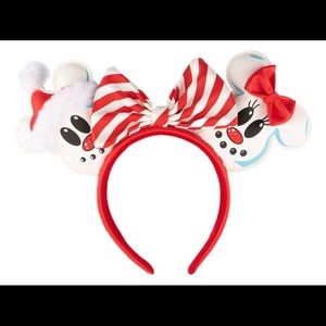 Loungefly Snowman Mickey and Minnie Ears ♥️